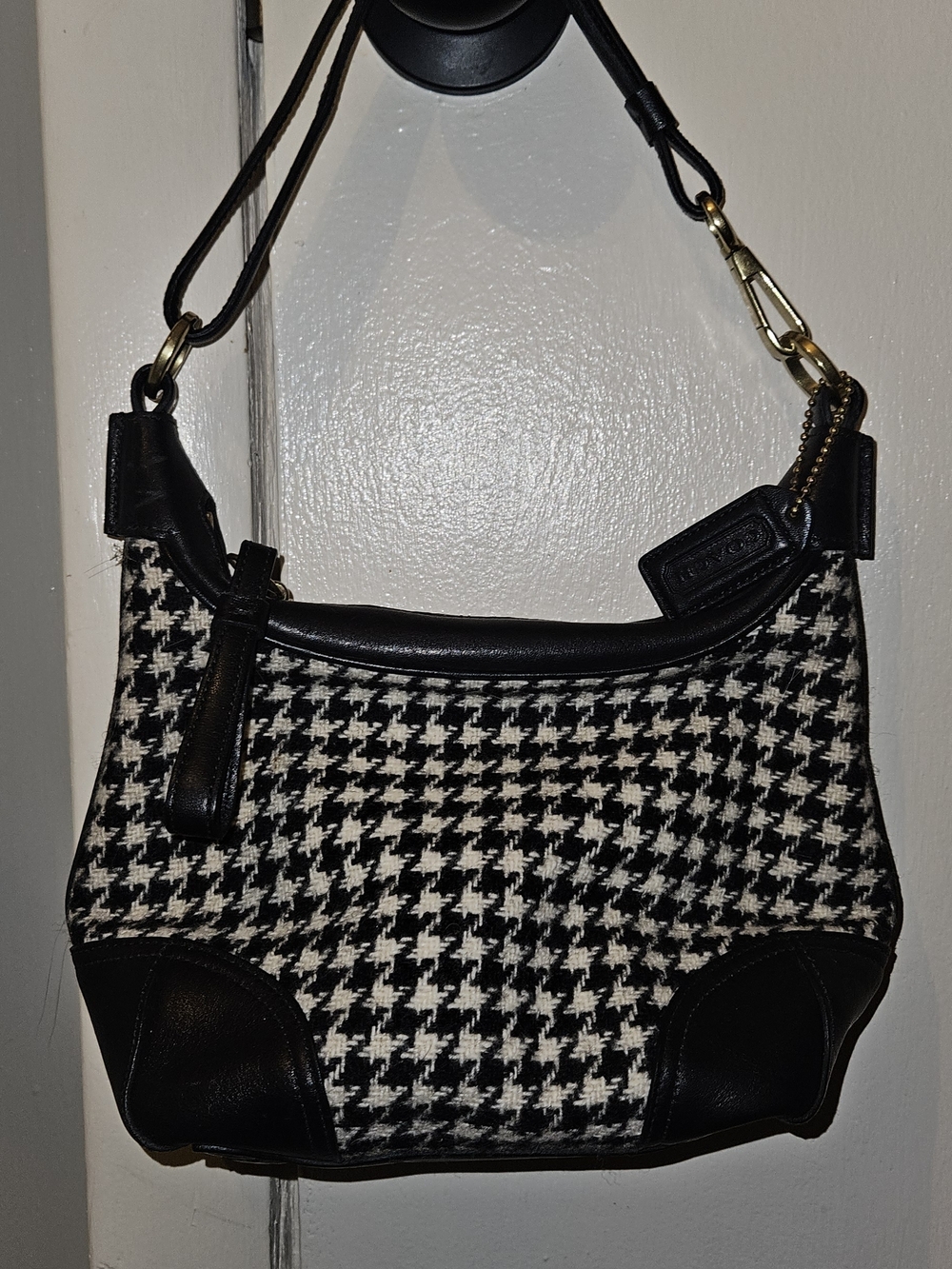 Vinrage Coach Black & White Mini Bag